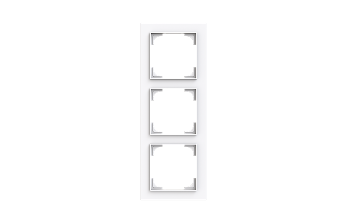 Rėmelis trigubas baltos spalvos 1723-44G-500 Busch-Art Linear - ABB