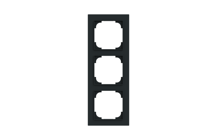 Rėmelis trigubas juodos matinės spalvos 1723-45M-500 Busch-Art Linear - ABB