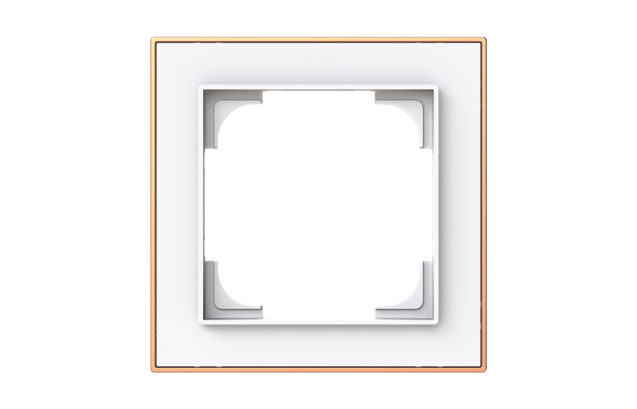 Rėmelis viengubas baltos matinės/rožinio aukso spalvos 1721-441M-500 Busch-Art Linear - ABB