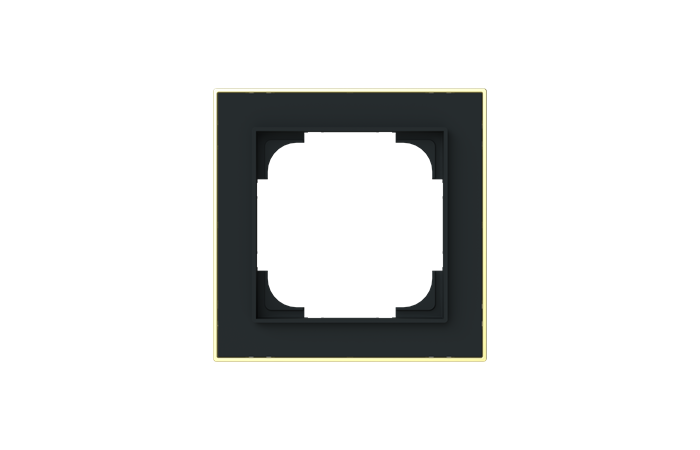 Rėmelis viengubas juodos matinės/aukso spalvos 1721-453M-500 Busch-Art Linear - ABB