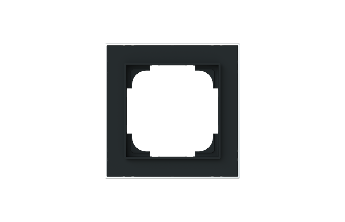 Rėmelis viengubas juodos matinės/chromo spalvos 1721-456M-500 Busch-Art Linear - ABB