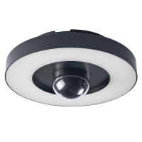 Šviestuvas v/t LED 22W IP44 3000K 1600lm D-280mm dimeriuojamas su jutikliu, kamera, garsiakalbiu ir sirena pilkos spalvos WiFi SMART+ Circle - LEDVANCE
