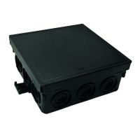 Dėžutė v/t [85x85x37] IP55 tuščia juoda be halogenų PFRAD 8585 - PROTEC