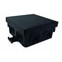 Dėžutė v/t [75x75x37] IP55 tuščia juoda be halogenų PFRAD 7575 - PROTEC