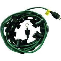 Girlianda 20m 20 lizdų E27 be lempučių IP44 žalias kabelis PILLULK2020 - PROTEC