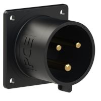 Kištukas CEE į/l 3P 32A 230V 6h IP44 juodas [70x70] - PCE