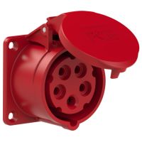 Lizdas CEE į/l 5P 16A 400V IP44 tiesus [70x70] - PCE