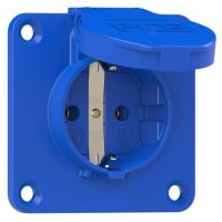Lizdas SCHUKO į/l 16A [70x70] 230V IP54 mėlynas - PCE