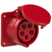 Lizdas CEE į/l 5P 16A 400V IP44 tiesus [75x75] - PCE