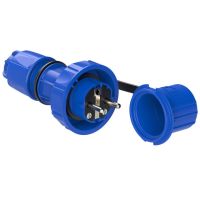 Kištukas SCHUKO a/k 16A 230V mėlynas IP68 - PCE