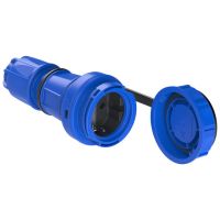 Lizdas SCHUKO a/k 16A 230V mėlynas IP68 - PCE