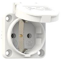 Lizdas SCHUKO į/l 16A 230V IP54 [50x50] baltas S-NOVA - PCE