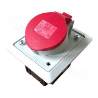 Lizdas CEE p/t 5P 16A 400V 6h IP44 su dėžute ir rėmeliu [80x97] - PCE
