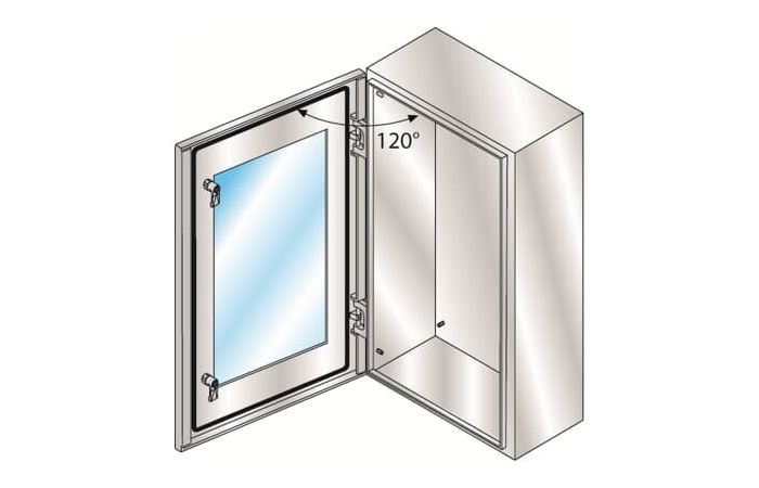 Skydas v/t 500x400x200 IP66 su stiklinėmis durimis - ABB
