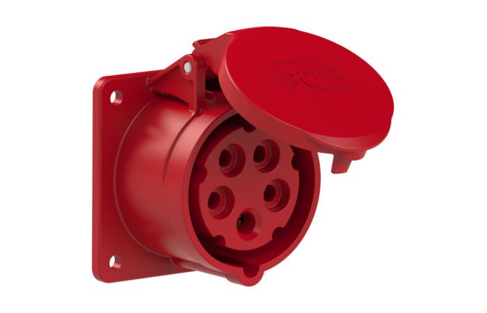 Lizdas CEE į/l 5P 16A 400V IP44 tiesus [75x75] - PCE