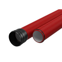 Vamzdis gofruotas D110/94 1250N raudonas su mova kloti po važiuojama dalimi EVOCAB SUPERHARD [6m] - EVOPIPES