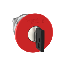 Galvutė mygtukui STOP su raktu Ronis 3131A 22/40mm grybo formos raudona ZB4 Harmony - SCHNEIDER ELECTRIC