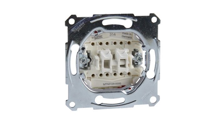 Perjungiklis p/t dvigubas užspaudžiami kontaktai 10A 250V Merten - SCHNEIDER ELECTRIC