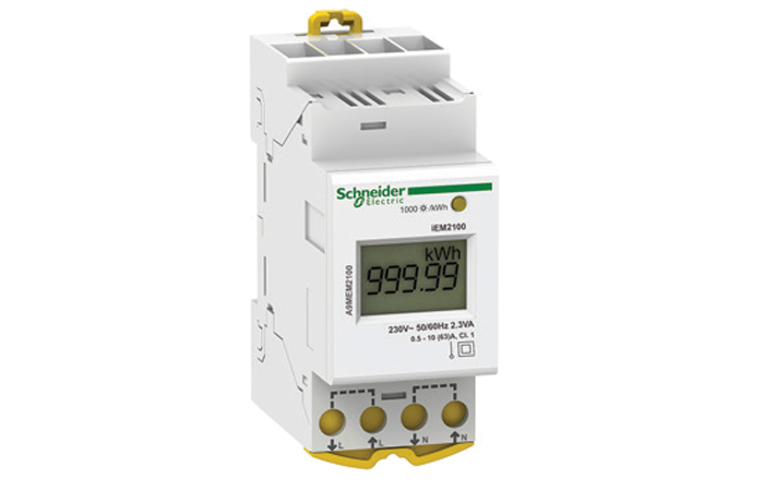 Skaitiklis elektros energijos 1F 63A tiesioginis 1 tarifas 2 modulių iEM2100 - SCHNEIDER ELECTRIC
