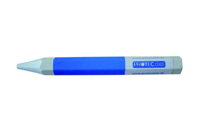 Kreida balta sausam/drėgnam: medžiui, popieriui, metalui, plastikui, akmeniui PSKW [pak. po 12 vnt.] - PROTEC