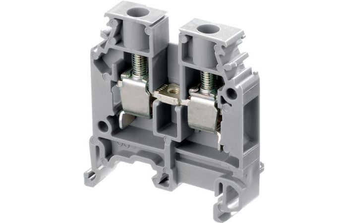 Gnybtas 6mm2 8mm 2 laidams mėlynas ant DIN bėgelio varžtiniai kontaktai M6/8.N - ENTRELEC