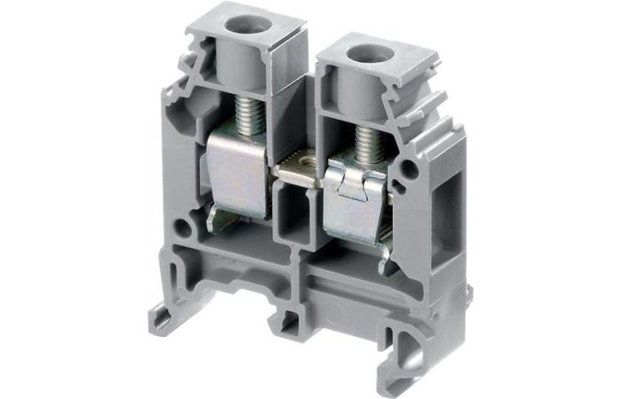 Gnybtas 10mm2 10mm 2 laidams pilkas ant DIN bėgelio varžtiniai kontaktai M10/10 - ENTRELEC