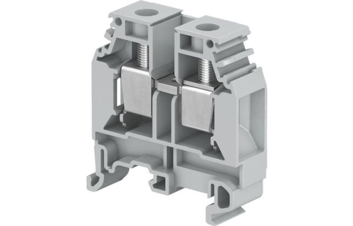 Gnybtas 16mm2 12mm 2 laidams pilkas ant DIN bėgelio varžtiniai kontaktai M16/12 - ENTRELEC