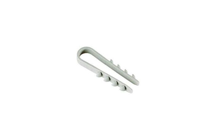 Laikiklis kabelio įkalamas D=3-13mm pilkas [pak. po 100 vnt.] - BALTPLASTS