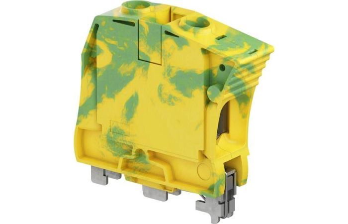 Gnybtas 35mm2 16mm 2 laidams geltonai žalias ant DIN bėgelio varžtiniai kontaktai ZS35-PE - ENTRELEC