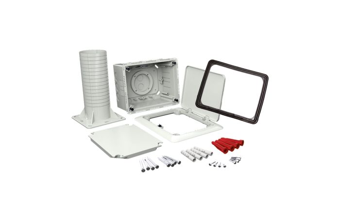 Dėžutė p/t [185x143x86] IP30 fasadui, lizdui arba automatams, su paaukštinimu ir putplasčiu KUZ-VOI - KOPOS KOLIN