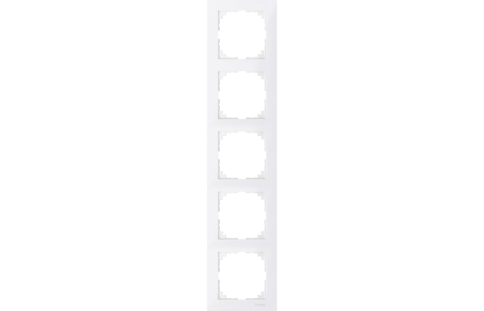 Rėmelis penkiagubas baltos spalvos RAL9010 M-Pure System M Merten - SCHNEIDER ELECTRIC