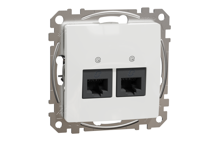 Lizdas kompiuterinis p/t dvigubas RJ45 Kat.6 UTP be rėmelio baltos spalvos SEDNA DESIGN - SCHNEIDER ELECTRIC
