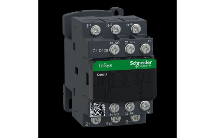Kontaktorius kintamai srovei, LC1D126B7, CONTACTORS & MOTOR PROTECTION, CONTACTORS & MOTOR PROTECTION STANDARD OFFER < 150, TESYS CONTACTORS - SCHNEIDER ELECTRIC (pavadinimas tikslinamas)