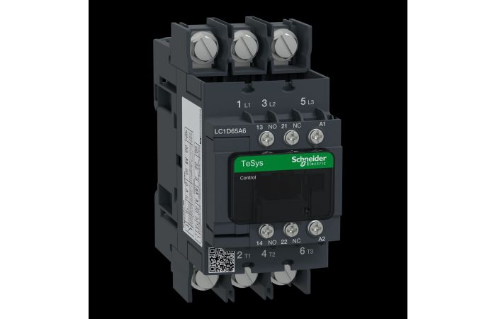 TeSys D3 kontaktorius ?ie diniams pajungimams AC3 3, LC1D65A6P7, , CONTACTORS & MOTOR PROTECTION STANDARD OFFER < 150, TESYS CONTACTORS - SCHNEIDER ELECTRIC (pavadinimas tikslinamas)