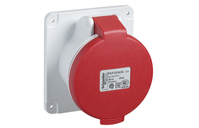 Lizdas CEE į/l 4P 16A 400V IP44 6h PratiKa - SCHNEIDER ELECTRIC