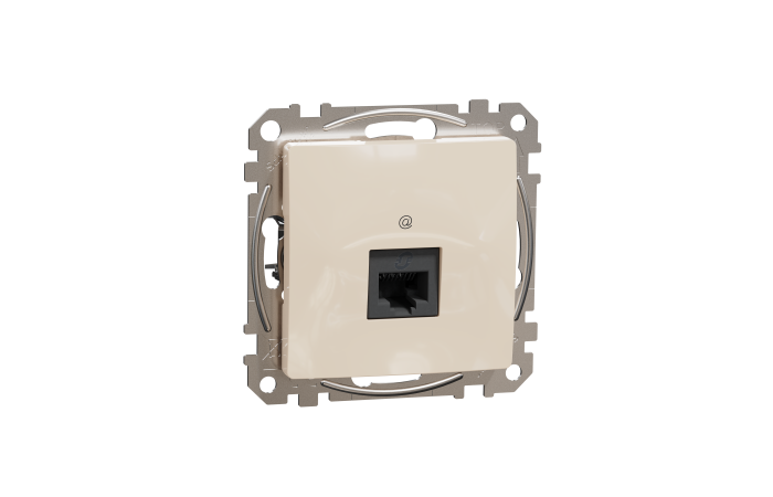 Lizdas kompiuterinis p/t viengubas RJ45 Kat.6 UTP be rėmelio dramblio kaulo spalvos SEDNA DESIGN - SCHNEIDER ELECTRIC