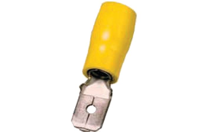 Antgalis izoliuotas 4-6mm2 geltonas (plokštieji kištukai 6.3x0.8) ICIQ668FS [100] - INTERCABLE