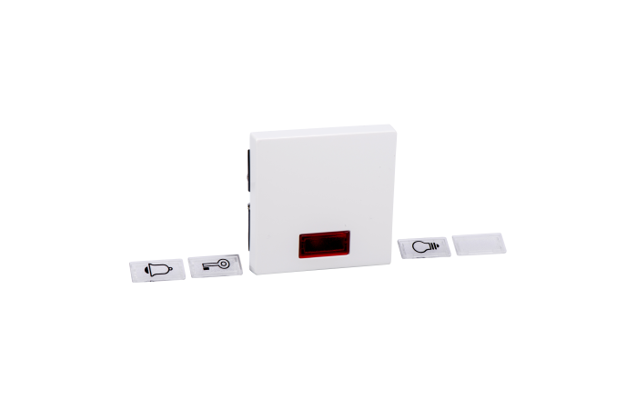Klavišas viengubam jungikliui antibakterinis su langeliu baltas RAL9016 System M - SCHNEIDER ELECTRIC