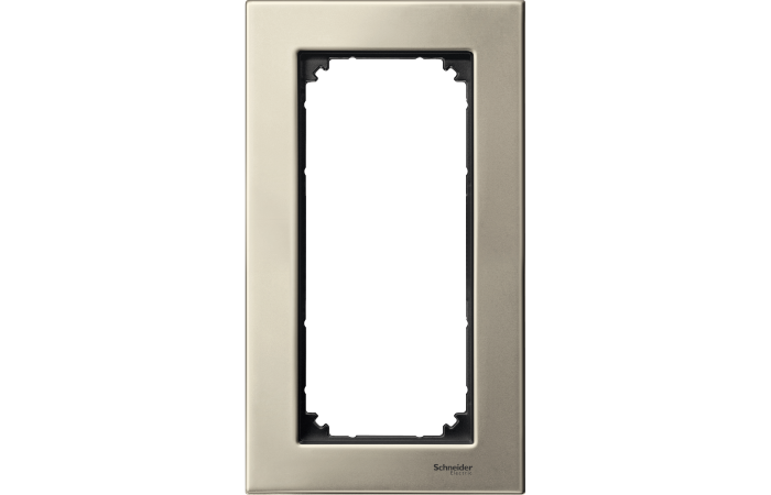 Metal frame 2g wo.cen.brg.pie. tit M-Ele, MTN403805, WIRING DEVICES, MERTEN, SYSTEM M COLOURS (T1) - SCHNEIDER ELECTRIC (pavadinimas tikslinamas)