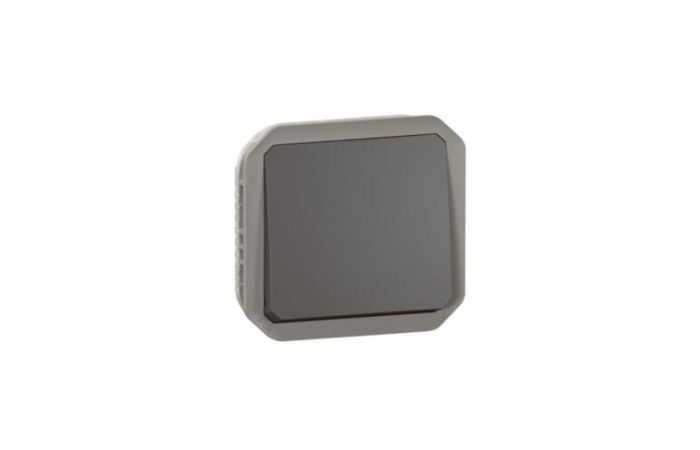 Mygtukas p/t viengubas be rėmelio antracito spalvos 10A 250V Plexo - LEGRAND