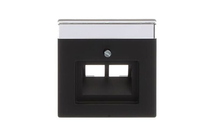 Dangtelis kompiuteriniam lizdui dvigubas RJ45 juodos matinės spalvos 1803-02-885 Future Linear - ABB
