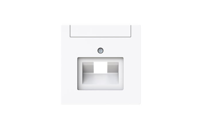 Dangtelis kompiuteriniam lizdui viengubas RJ45 baltos spalvos 1803-44G-500 Busch-Art Linear - ABB