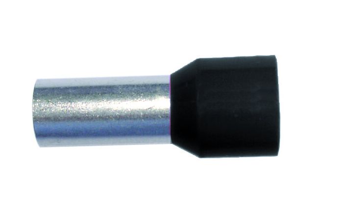 Antgalis gilzinis izoliuotas 1.5mm2 Cu juodas L-10mm [200] - PROTEC