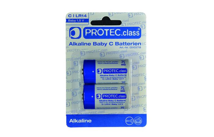 Elementas galvaninis šarminis LR14 C 1.5V Alkaline PBAT C [pak. po 2 vnt.] - PROTEC
