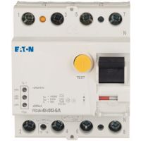 Relė srovės nuotėkio RCCB 4P 40A 30mA G/A-tipas FRCDM-40/4/003-G/A - EATON