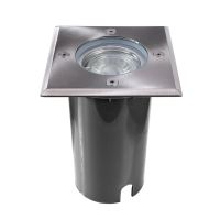 Šviestuvas į/ž 1x7W GU10 IP67 97x97mm H-111mm nerūdijančio plieno sidabrinės spalvos ATON - DEKO LIGHT