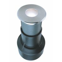 Šviestuvas į/ž LED 0.6W 24V IP67 3000K 15lm D-45mm H-65mm nerūdijančio plieno sidabrinės spalvos su laidu 0.5m BASIC I WW - DEKO LIGHT
