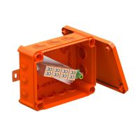 Dėžutė v/t [190x150x77] IP66 E30-E90 su gnybtais 5x10mm2 oranžinė be halogenų T160ED 10-2A - OBO BETTERMANN