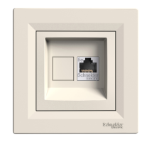 Lizdas kompiuterinis p/t viengubas RJ45 Kat.5e UTP dramblio kaulo spalvos Asfora - SCHNEIDER ELECTRIC