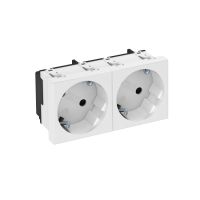 Lizdas p/t SCHUKO dvigubas 33 laipsnių baltas RAL9010 STD-D3S RW2 - OBO BETTERMANN